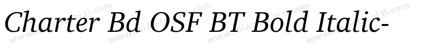 Charter Bd OSF BT Bold Italic字体转换